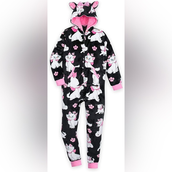 DISNEY Cat Print Hooded Onesie Pajamas - Picture 2 of 13